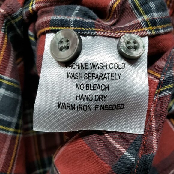 UNTUCKit Catarratto Shirt Mens 3XL Red Plaid Long Sleeve Flannel Button Up New - Picture 6 of 10